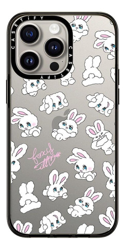 Funda Casetify Para iPhone 15 Pro Max Transparente Conejos