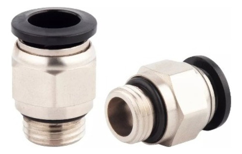 Conector Neumatico Recto Tubo 14mm Rosca 1/4 O'ring