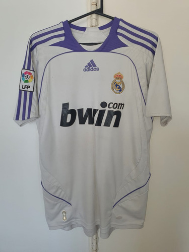 Camiseta Real Madrid 2007 Titular Bwin adidas #12 Marcelo