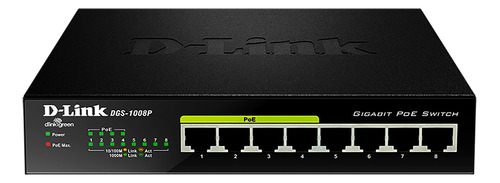 Switch D-link Poe De 8 Puertos Dgs-1008p