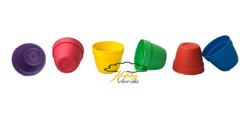 Imagem 8 de 9 de Vaso Plástico Mini Pote 6 Colorido Cactos E Suculentas 20 Ud