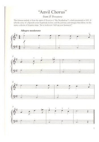 A First Book Of Verdi: For The Beginning Pianist Audio Inclu