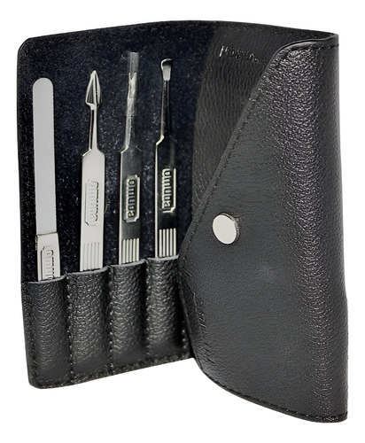 Set De Manicura Profesional En Estuche De Cuero 8 Pzas