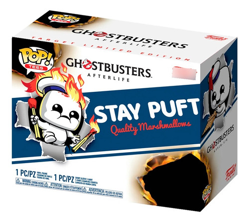 Funko Pop + Polera Ghostbusters Caza Minipuft On Fire 