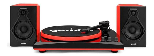 Bandeja De Vinilo Con Parlantes Gemini Tt900 Roja