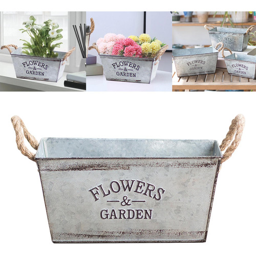 Plantas De Hierro Cubo De Flores Maceta Maceta Con Asa