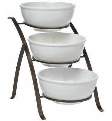 3 Tier Buffet Stand For Bowls Made Of Bamboo And Espre Wfx