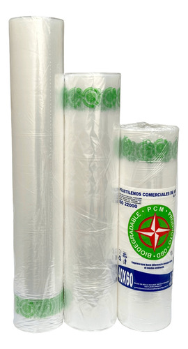 Bolsa De Plástico 40x60, 50x70, 60x90 Biodegradable En Rollo