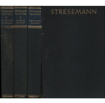 Stresemann Vermächtnis   3 Volumes