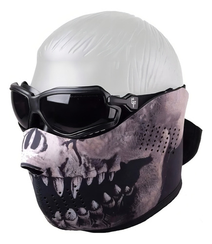 Óculos E Máscara Para Airsoft Gameface Crosman Ntk Cor Preto