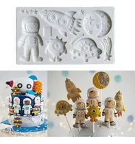 Comprar Molde De Silicon Astronauta Cohete Ovni Fondant