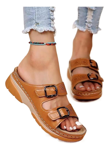 Sandalias Casuales De Cuña Moda Para Mujer