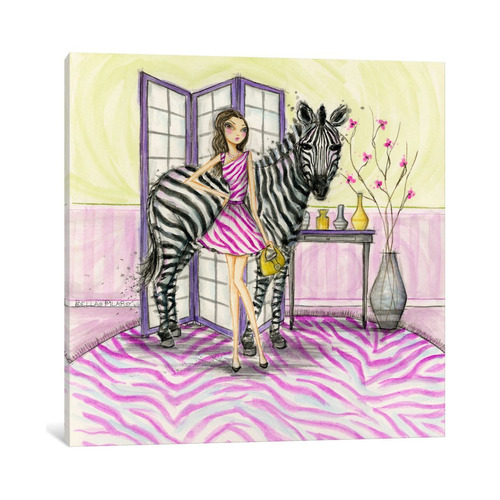 Pintura Arte Zoe And Zebra  Canvas Art Print By Bella Pilar,