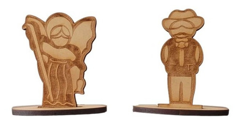 Imagen 3 de 5 de Set 2 Piezas Recuerdos Mdf Grabado 15 Años /comunión/difunto