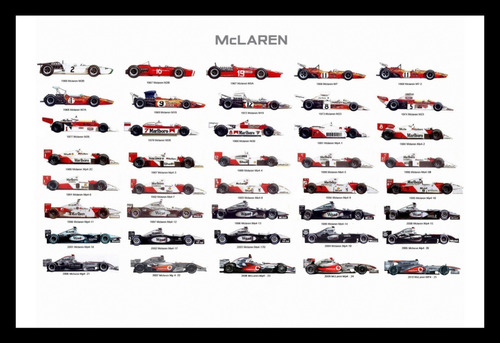 Mclaren F1 Cuadro Enmarcado 45 X 30cm