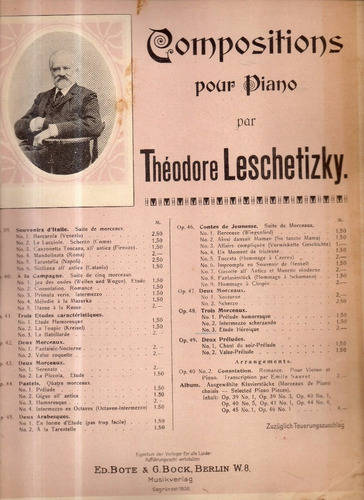 Leschetizky Trois Morceaux No 3 Etude Héroique  Partitura