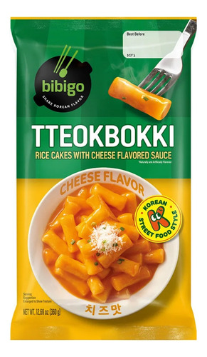 Tteokbokki Queso 360g Comida Coreana Pastel De Arroz