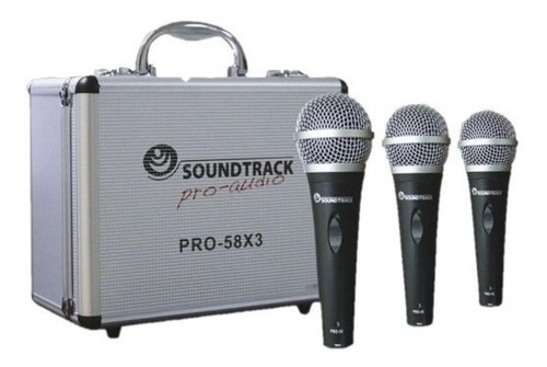 Set 3 Microfonos Dinamicos Unidireccionalpro-58x3 Soundtrack