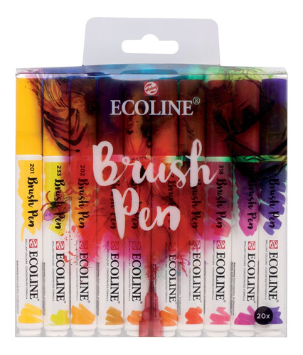 Set 20 Brushpen Ecoline Talens - Mosca