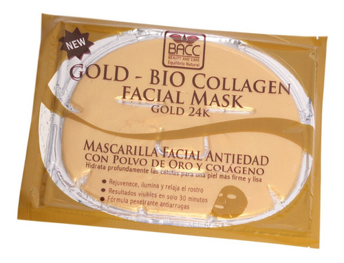 Mascarilla Facial Tamaño Cara Antiedad Polvo Oro Colágeno