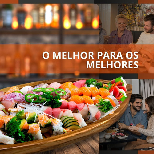 10 Barcas Sushi Sashimi Madeira Teca Personalizadas 40cm