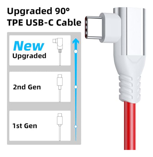 Cable Warp Charge De 6 Pies En Ángulo Recto Usb A A C Para O