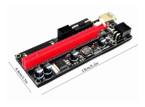 Imagem 2 de 5 de Cabo Riser Pci Express 1x A 16x Pcie Mineração Ver 10.3c