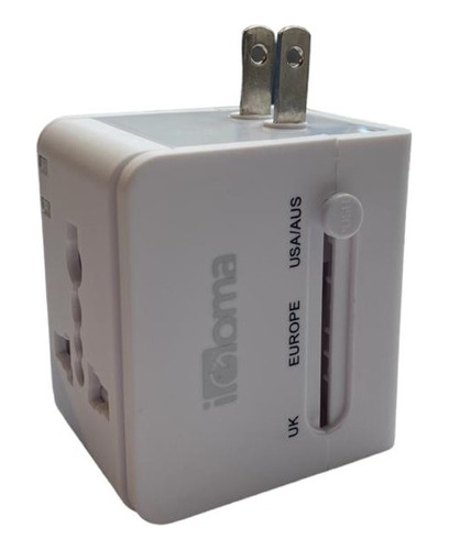 Adaptador Viaje Puerto Usb Paquete Universal Usa Uk Europa 