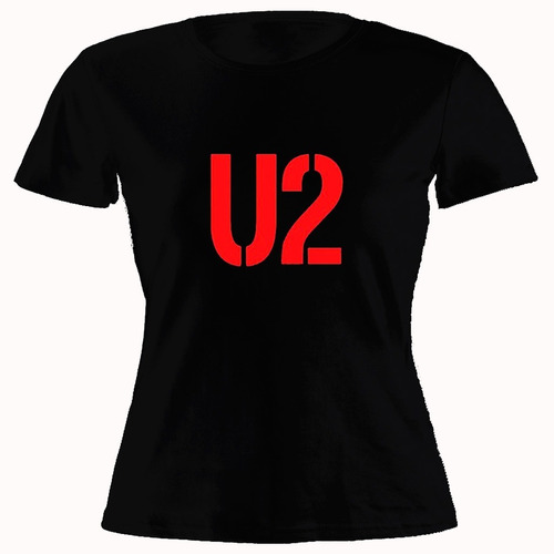 Remera De Mujer De Algodón Estampada U2 Rock Pop Bono