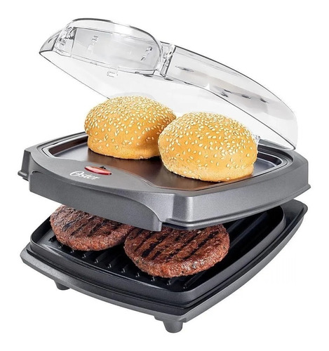 Grill Elétrico Burguer Oster 2 Em 1 Com Estufa