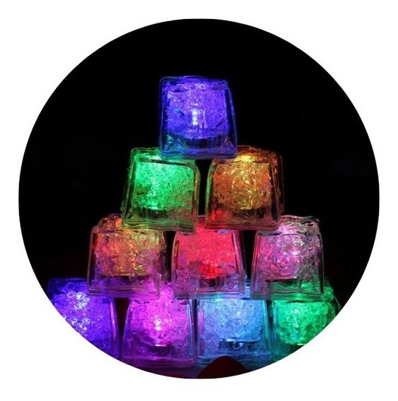 EisEyen 12 Unidades LED Cubitos de Hielo LED Ice Cube Non Toxic Agua Decorativa LED líquido Sensor para Navidad iluminación Champán Fiestas Bodas Club Bar 