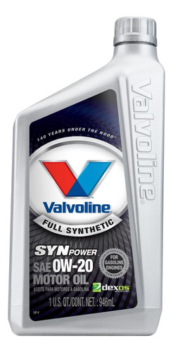 Aceite Sintetico Motor Synpower Sae 0w20 Litro Valvoline