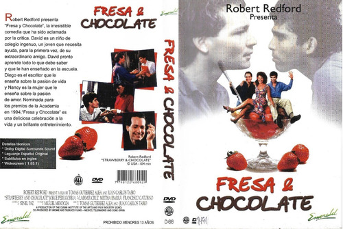 Fresa Y Chocolate Dvd Jorge Perugorría Vladimir Cruz