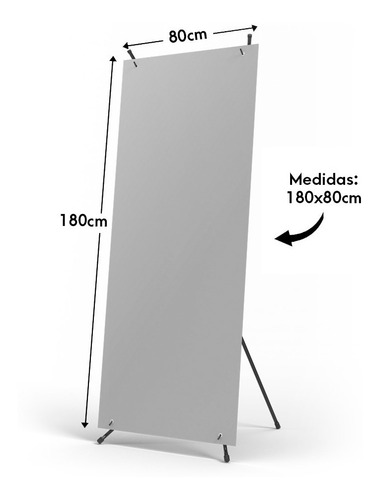 Imagen 4 de 9 de Porta X Banner Publicitario De Fibra De Vidrio 80x180