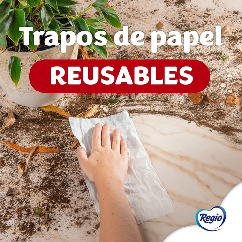 3 Pzas Regio Uso Rudo Trapos De Papel 55 Hojas Triples