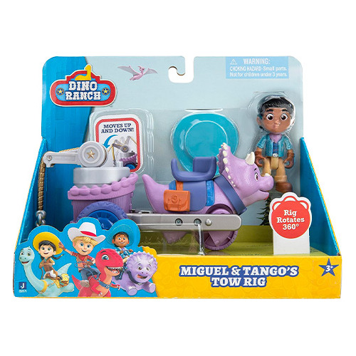 Figura Dino Ranch Con Vehículo Miguel Y Tango's Tow Rig Ub