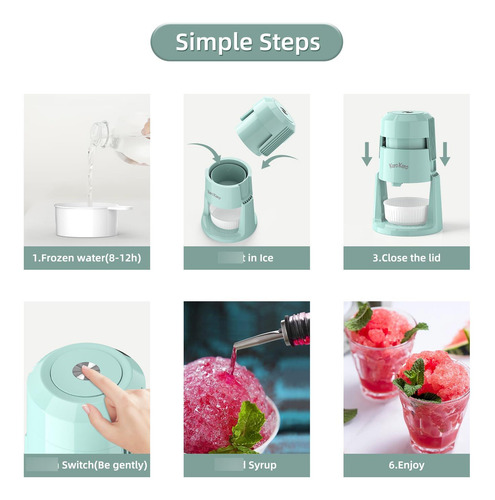 Máquina De Nieve Kero Kero - Hielo Raspado 1.45 Kg Verde