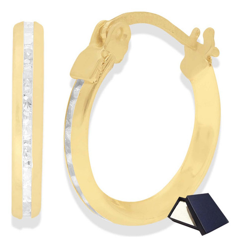 Aretes Arracadas Oro Sólido 10k Mujer 14mm Baguette 1.3gr Oro Puro 10k Aretes Arracadas Oro Sólido 10k Mujer 14mm Gruesas Oro Puro Argolla Arete Aretes Mujer Niña Dama Regalo Joyería Fina 10 Kilates