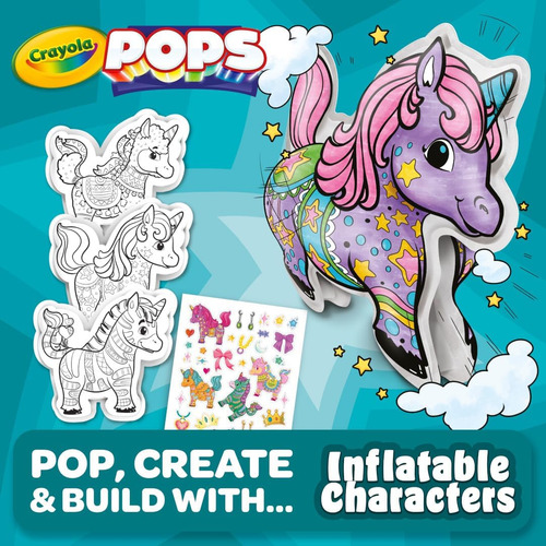 Crayola Pops Personajes Inflables, Set Para Colorear Para Ni