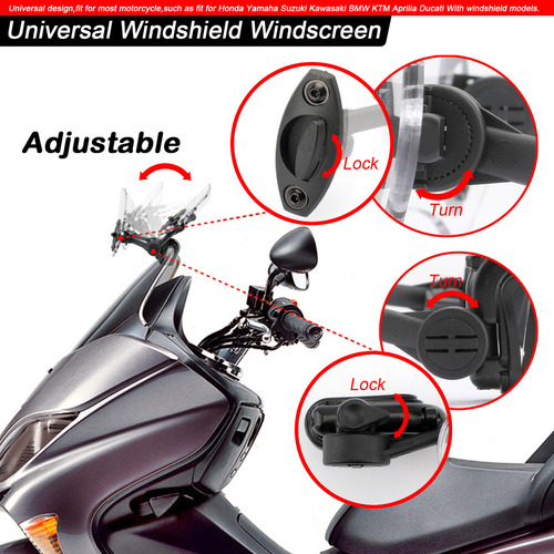 Qh1 Deflector De Viento Ajustable Con Clip For Extensión De