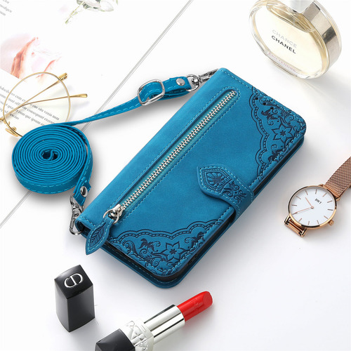 Funda Tipo Cartera De Piel Tipo Cartera Con Cierre Cruzado P