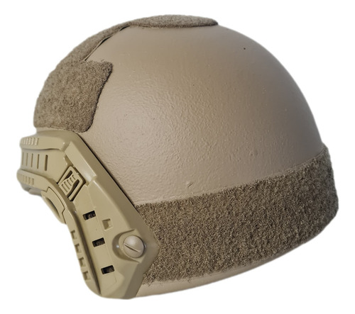 Casco Kevlar Coyote Con Rieles Fats Con Arnés Almohadillas