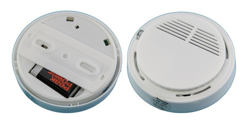 Detector Sensor Humo C/ Buzzer Techo Seguridad + Bat 9v Htec