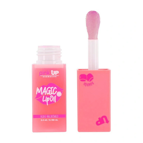  Brillo labial Pink Up Magic lip oil color bombón brillante 