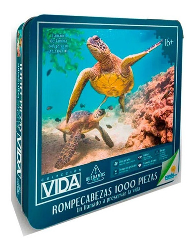 Puzzle En Lata Tortuga Marina - 1000pcs - Vamos A Jugar