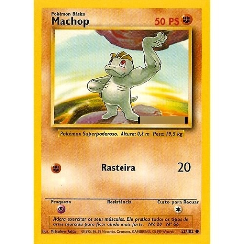 2x Machop Pokémon Físico Comum - 52/102 - Pokemon Card Game