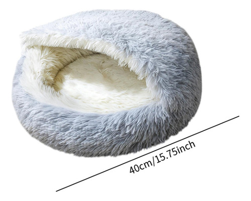 . Cama Para Gatos Con Funda, Felpa, Cálida, 40 Centímetros