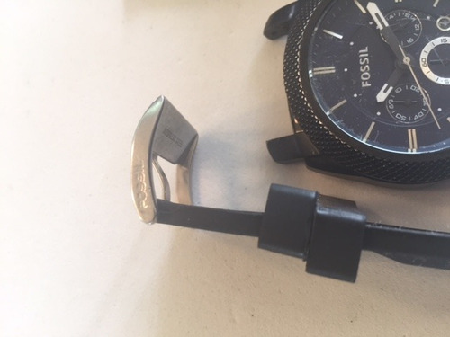 Correa Fossil Sirve Para Reloj Serie Fs 24mm Silicon Negro