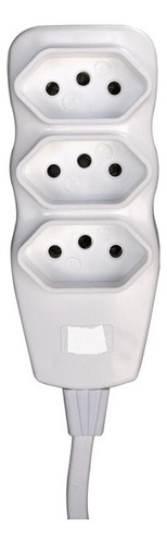 Extensão Tripolar 2p+t 127/220V 3 Metros Branco 10a Dolce Home