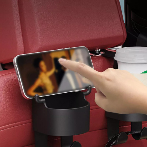 Portavasos Con Gancho Para Respaldo De Asiento De Coche